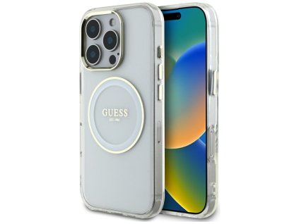 88074 guess iml metal colored circle magsafe kryt s magsafe pre iphone 16 pro biely