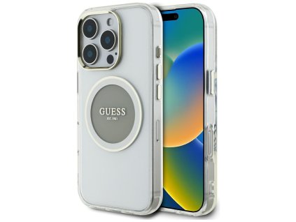 88086 guess iml metal colored circle magsafe kryt s magsafe pre iphone 16 pro max sivy