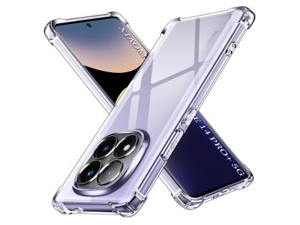 88437 6 techsuit shockproof clear silicone kryt pre xiaomi redmi note 14 pro 5g priehladny