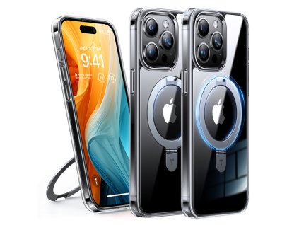 87930 torras ostand series kryt so stojanom pre iphone 15 pro priehladny