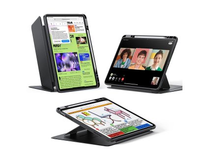 88938 esr flip hybrid skladacie puzdro s drziakom na stylus pre ipad air 13 2024 air 13 2025 cierne