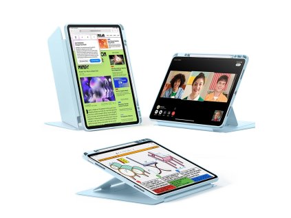 88932 esr flip hybrid skladacie puzdro s drziakom na stylus pre ipad air 13 2024 air 13 2025 svetlomodre