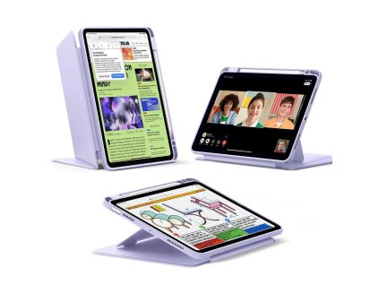 88929 esr flip hybrid skladacie puzdro s drziakom na stylus pre ipad air 4 2020 air 5 2022 air 11 2024 air 11 2025 fialove