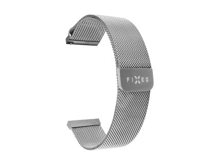 89112 fixed mesh strap 20 mm remienok pre samsung galaxy watch 4 5 active 2 huawei watch gt 3 42 mm gt 3 pro 43 mm strieborny