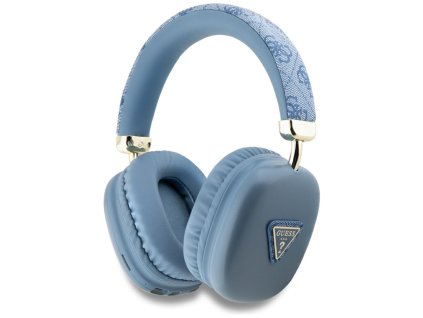 89706 guess bezdrotove sluchadla 4g gold triangle logo bluetooth 5 3 usb c aux on ear 400 mah ipx4 modre