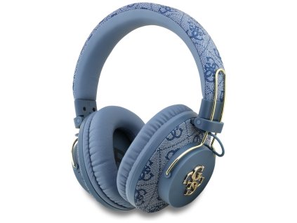 89700 1 guess bezdrotove sluchadla 4g metal logo bluetooth 5 3 enc usb c eko koza on ear 300 mah modre