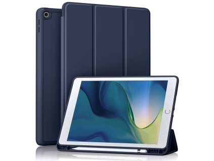 88875 techsuit flex trifold skladacie puzdro s drziakom na stylus pre ipad 10 2 2019 2020 2021 tmavomodre