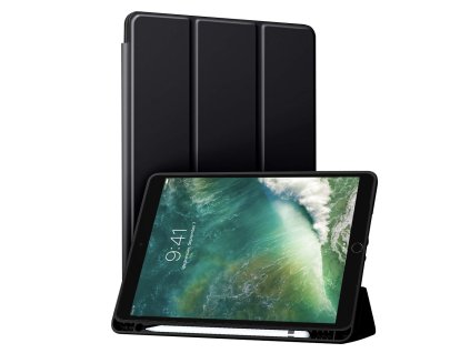 88848 techsuit flex trifold skladacie puzdro s drziakom na stylus pre ipad air 10 5 2019 ipad pro 10 5 2017 cierne