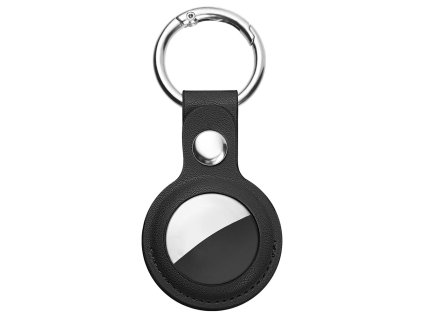 89289 techsuit secure leather holder slh1 kozene puzdro pre apple airtag s kovovym kruzkom cierne