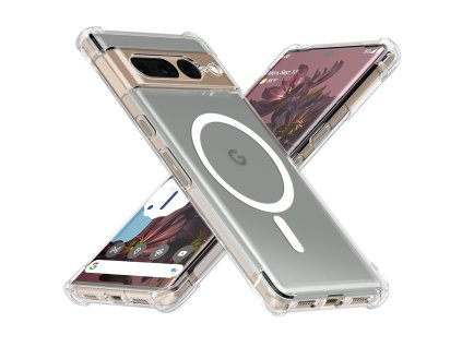 89520 techsuit shockproof clear silicone magsafe priehladne silikonove ochranne puzdro pre google pixel 7 pro priehladne