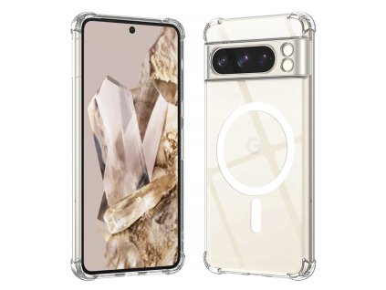 89523 techsuit shockproof clear silicone magsafe priehladne silikonove ochranne puzdro pre google pixel 8 pro priehladne