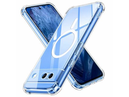 89532 2 techsuit shockproof clear silicone magsafe priehladne silikonove ochranne puzdro pre google pixel 8a priehladne