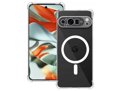 89547 2 techsuit shockproof clear silicone magsafe priehladne silikonove ochranne puzdro pre google pixel 9 pro xl priehladne