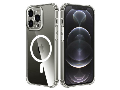 89511 techsuit shockproof clear silicone magsafe priehladne silikonove ochranne puzdro pre iphone 12 pro priehladne