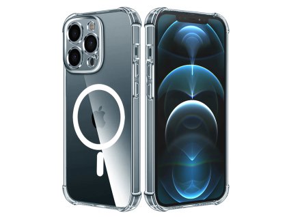 89508 techsuit shockproof clear silicone magsafe priehladne silikonove ochranne puzdro pre iphone 12 pro max priehladne