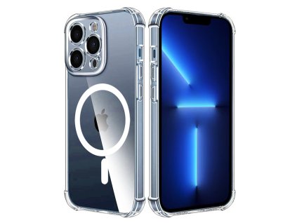 89469 techsuit shockproof clear silicone magsafe priehladne silikonove ochranne puzdro pre iphone 13 pro max priehladne