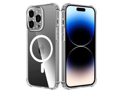 89475 techsuit shockproof clear silicone magsafe priehladne silikonove ochranne puzdro pre iphone 14 pro priehladne
