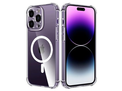 89478 techsuit shockproof clear silicone magsafe priehladne silikonove ochranne puzdro pre iphone 14 pro max priehladne