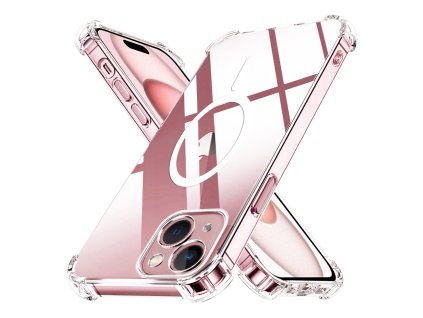 89481 techsuit shockproof clear silicone magsafe priehladne silikonove ochranne puzdro pre iphone 15 priehladne