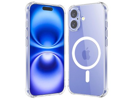 89493 techsuit shockproof clear silicone magsafe priehladne silikonove ochranne puzdro pre iphone 16 priehladne
