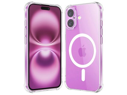 89496 techsuit shockproof clear silicone magsafe priehladne silikonove ochranne puzdro pre iphone 16 plus priehladne
