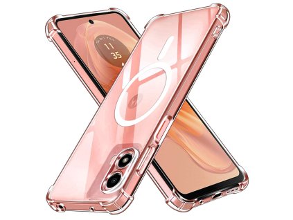 89649 2 techsuit shockproof clear silicone magsafe priehladne silikonove ochranne puzdro pre motorola moto g04 moto g04s moto g24 moto e14 priehladne
