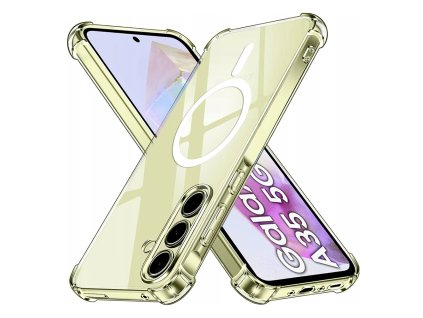89565 2 techsuit shockproof clear silicone magsafe priehladne silikonove ochranne puzdro pre samsung galaxy a35 5g priehladne