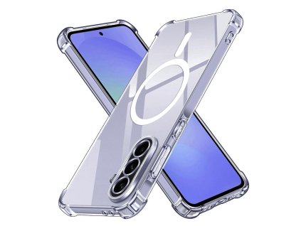 89574 techsuit shockproof clear silicone magsafe priehladne silikonove ochranne puzdro pre samsung galaxy a36 5g priehladne