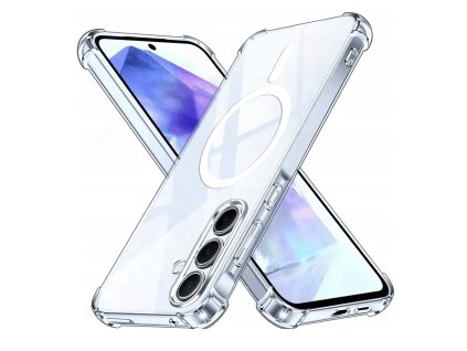 89568 2 techsuit shockproof clear silicone magsafe priehladne silikonove ochranne puzdro pre samsung galaxy a55 5g priehladne