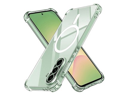 89655 techsuit shockproof clear silicone magsafe priehladne silikonove ochranne puzdro pre samsung galaxy a56 5g priehladne