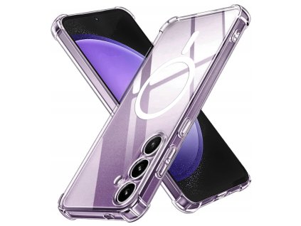 89607 6 techsuit shockproof clear silicone magsafe priehladne silikonove ochranne puzdro pre samsung galaxy s23 fe priehladne
