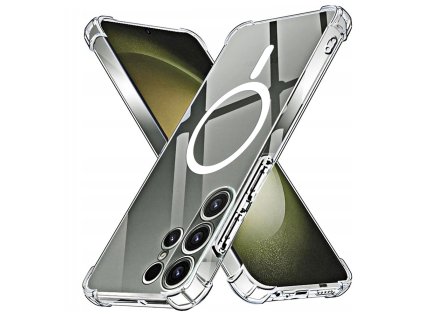 89604 2 techsuit shockproof clear silicone magsafe priehladne silikonove ochranne puzdro pre samsung galaxy s23 ultra priehladne