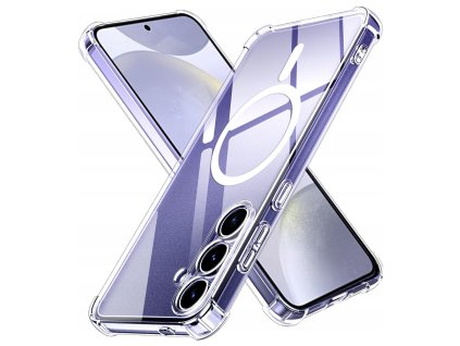 89613 2 techsuit shockproof clear silicone magsafe priehladne silikonove ochranne puzdro pre samsung galaxy s24 plus priehladne