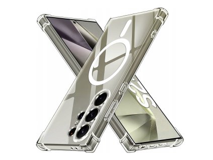 89610 2 techsuit shockproof clear silicone magsafe priehladne silikonove ochranne puzdro pre samsung galaxy s24 ultra priehladne