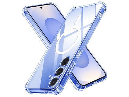 89622 techsuit shockproof clear silicone magsafe priehladne silikonove ochranne puzdro pre samsung galaxy s25 priehladne
