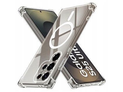 89628 2 techsuit shockproof clear silicone magsafe priehladne silikonove ochranne puzdro pre samsung galaxy s25 ultra priehladne