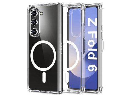 89544 2 techsuit shockproof clear silicone magsafe priehladne silikonove ochranne puzdro pre samsung galaxy z fold6 priehladne