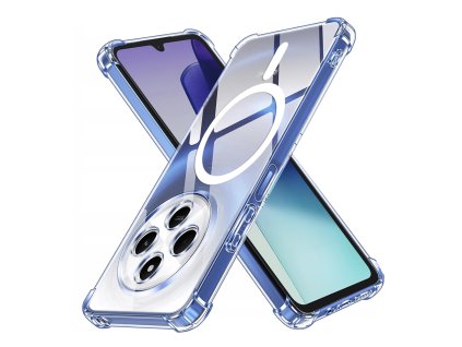 89667 2 techsuit shockproof clear silicone magsafe priehladne silikonove ochranne puzdro pre xiaomi redmi 14c poco c75 priehladne