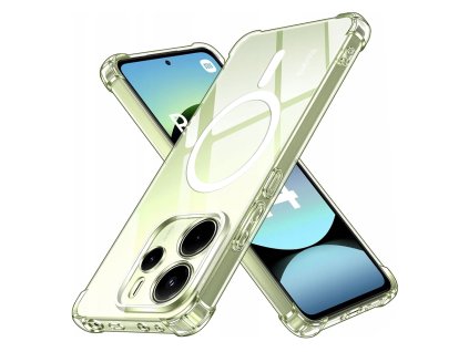 89682 techsuit shockproof clear silicone magsafe priehladne silikonove ochranne puzdro pre xiaomi redmi note 14 4g regional priehladne
