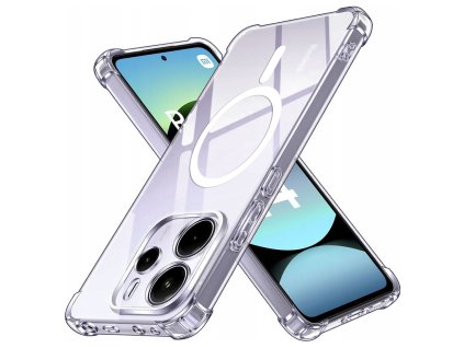 89673 2 techsuit shockproof clear silicone magsafe priehladne silikonove ochranne puzdro pre xiaomi redmi note 14 5g priehladne