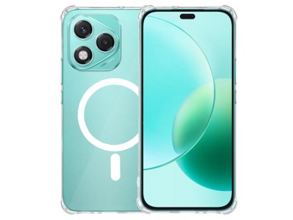 89082 techsuit shockproof clear silicone magsafe priehladne silikonove puzdro s podporou pre honor 400 lite priehladne