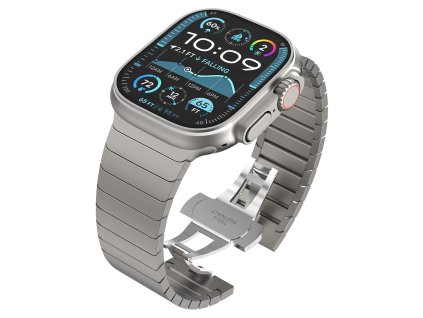 89349 techsuit watchband w012 remienok pre apple watch 1 2 3 4 5 6 7 8 9 10 se se 2 ultra ultra 2 42 44 45 46 49 mm strieborny