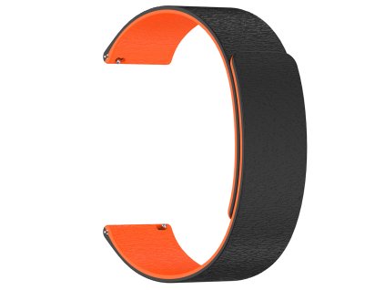 89427 techsuit watchband 20 mm w074 remienok pre samsung galaxy watch 4 5 active 2 huawei watch gt 3 42 mm gt 3 pro 43 mm cierno oranzovy