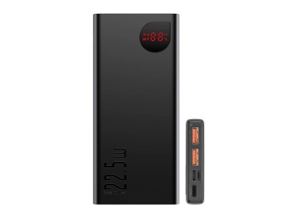 89748 baseus adaman powerbanka 2 usb usb c lightning micro usb rychlonabijanie 22 5 w 10000 mah cierna