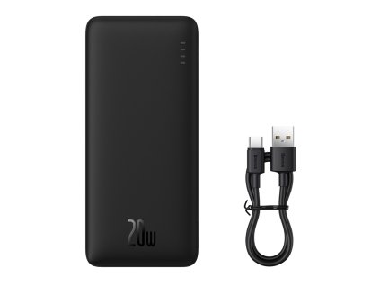 89757 baseus airpow powerbanka usb usb c micro usb 20 w 10000 mah kabel usb c cierna