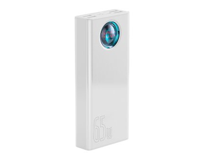 89736 baseus amblight powerbanka 4 usb usb c lightning micro usb rychlonabijanie 65 w 30000 mah biela