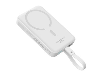 89820 baseus magnetic mini powerbanka magsafe 2 usb c lightning 30 w 10000 mah biela