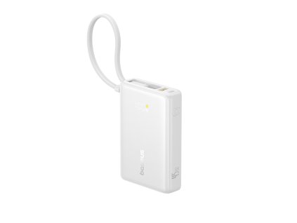 89898 baseus picogo powerbanka usb c usb rychlonabijanie 45 w 10000 mah integrovany kabel usb c biela