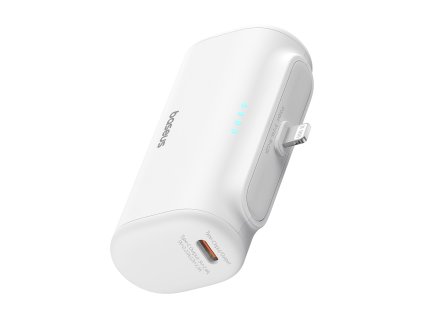 89880 baseus powerbanka kompaktna lightning 20 w 5000 mah kabel usb c biela