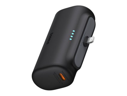89877 baseus powerbanka kompaktna lightning 20 w 5000 mah kabel usb c cierna